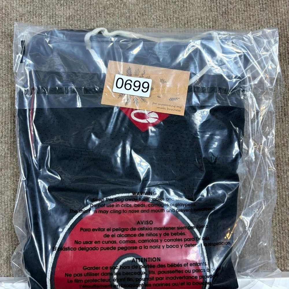 BGL Quality Clothing Jersey Mens Large Black Empire #9 Embroidered Mesh Athletic